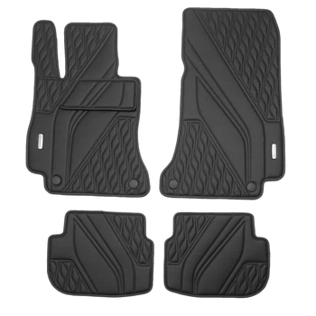 Коврики в салон Inliner Wave Style для Mercedes C238/A238 E-Class '16-23 купе/кабрио из экокожи черные (комплект)