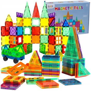 Магнітний конструктор Magnetic Tiles 3D набір XXL 100 елементів