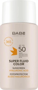 Сонцезахисний суперфлюїд ВВ з тонувальним ефектом Babe Laboratorios SPF 50 для всіх типів шкіри 50 мл