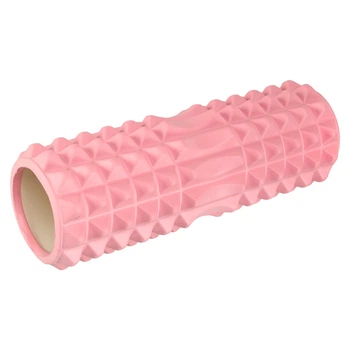 Роллер массажный для рук и ног мфр ролик Zelart Spine Roller 5847 размер 33см Light Pink