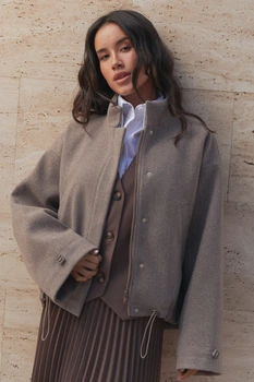 Жіноче демісезонне пальто прямого крою Seventeen XXL-3XL Коричневий (2000000208855)