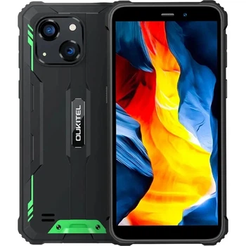 Смартфони та мобільні телефони Oukitel Смартфон Oukitel G2 6 HD+ 4GB/64GB T606 6300mAh 13+5Мп IP69K NFC Green (G2_GR) Чорний/зелений