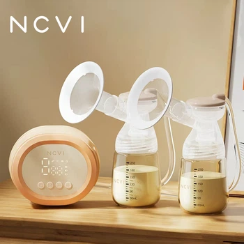 NCVI Молоковідсмоктувач електричний інверторний подвійний з 4 режимами і 9 швидкостями, Літієва батарея 2200 мАг, без БФА Dual Breast Pump