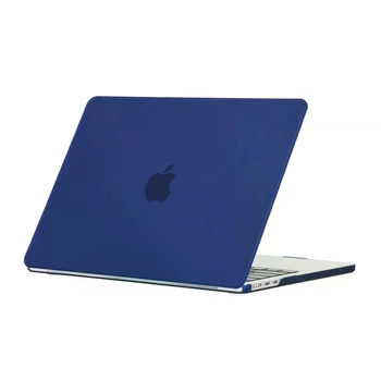 Чехол HardShell Matte Case для MacBook Air 13.6 2022-2026 M2/M3/M4/M5 A2681/A3113/A3240/A3449 — Navy blue темно синяя матовая защитная накладка