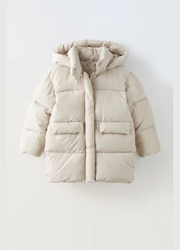 Зимова куртка ZARA бежева для дівчинки 9-10 років 140 см.