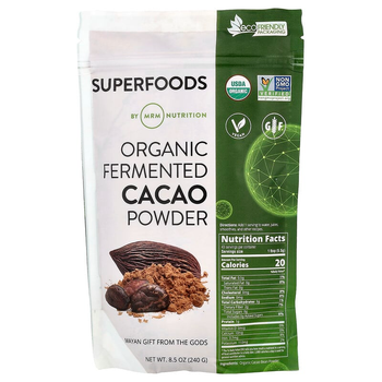 Органический какао-порошок MRM, Nutrition "Organic Fermented Cacao Powder" ферментированный (240 г)
