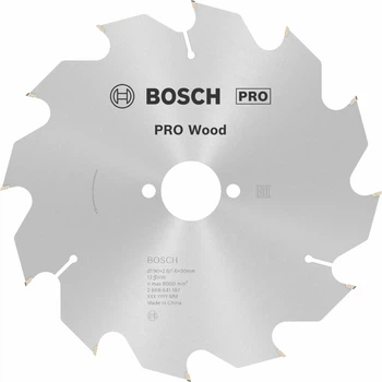 Пильный диск Bosch PRO Wood 190x2.6/1.6x30 мм, 12Т (2608641187)