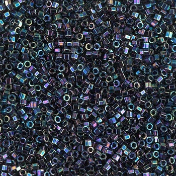 DBC-5 Бісер Miyuki Delica Beads Cut 11/0 (рубка темно-сірий райдужний), 50 г