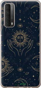 Чохол Huawei P Smart 2021 Celestial Harmony: Sun & Moon Gold Mystic Pattern "6778u-2100-70447"
