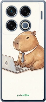 Чехол на Infinix GT 20 Pro Funny Capybara CEO Working "6777u-3735-70447"