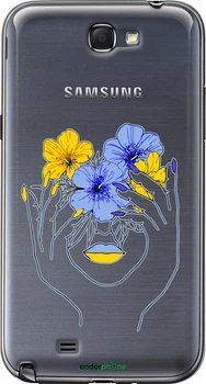 Чехол на Samsung Galaxy Note 2 N7100 Девушка v4 "5276t-17-70447"
