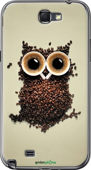 Чехол на Samsung Galaxy Note 2 N7100 Сова из кофе "777u-17-70447"