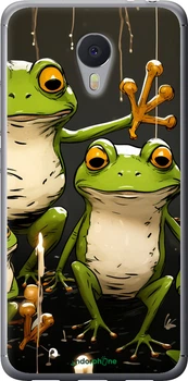 Чехол на Meizu M3 Note Жабки 2 "5657t-256-70447"