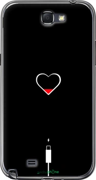 Чехол на Samsung Galaxy Note 2 N7100 Подзарядка сердца "4274t-17-70447"