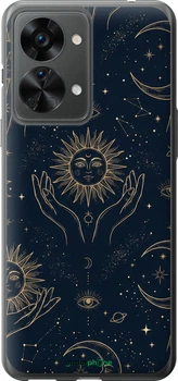 Чохол на OnePlus Nord 2T Celestial Harmony: Sun & Moon Gold Mystic Pattern "6778u-2640-70447"