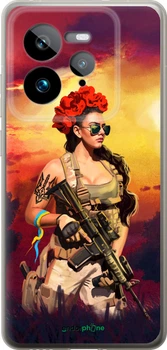 Чохол на Realme GT 7 Pro Українка зі зброєю "5316u-3893-70447"