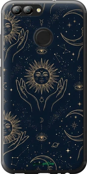 Чехол на Huawei Nova 2 Celestial Harmony: Sun & Moon Gold Mystic Pattern "6778t-1021-70447"