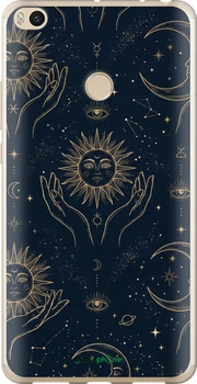 Чехол на Xiaomi Mi Max 2 Celestial Harmony: Sun & Moon Gold Mystic Pattern "6778t-994-70447"