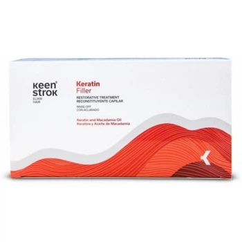 Кератиновий філер з олією макадамії Keen Strok KERATIN FILLER - 15 FLASKS 15ML HAIR TONIC 15 фл по 15 мл