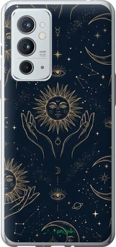 Чехол на OnePlus 9RT Celestial Harmony: Sun & Moon Gold Mystic Pattern "6778u-2520-70447"