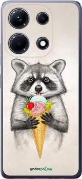 Чехол на Infinix Note 30 Енотик с мороженым "4602u-3138-70447"