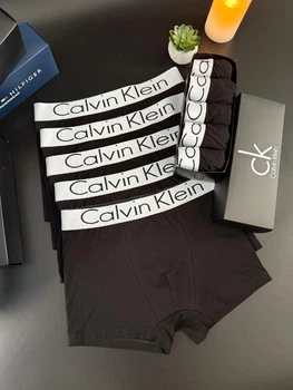 Чоловічі труси боксери Calvin Klein набір 5 шт L Чорний (CK14)