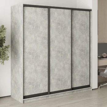Шкаф-купе трехдверный MebelStar Комбо BG 3ДСП 200x60x210 см Бетон (MBS-8960)