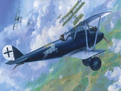Немецкий истребитель Pfalz D.IIIa Cборная пластиковая модель в масштабе 1:72 Roden