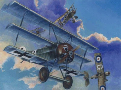 Немецкий истребитель триплан Fokker F.I Сборная пластиковая модель в масштабе 1:72 Roden