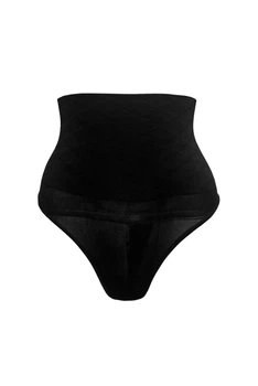 Трусики корректирующие Ромб с широким поясом с утяжкой талии черные 2XL (wPCorset-1003)