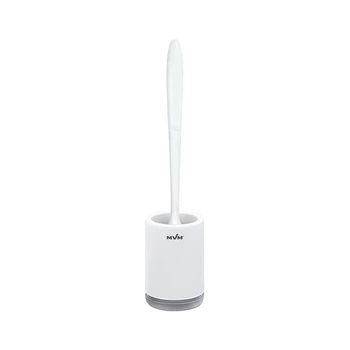 Ершик с силиконовой щеткой напольный BP-13 WHITE/GRAY