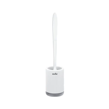 Ершик с силиконовой щеткой клеящийся настенный BP-12 WHITE/GRAY