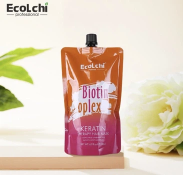 восстанавливающая маска для волос с кератином,коллагеном,биотином Ecolchi Biotin Oplex Keratin Smooth Hair