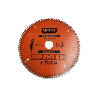 Диск пиляльний GTM SBL-210100 210*30*z=100 по ламінату