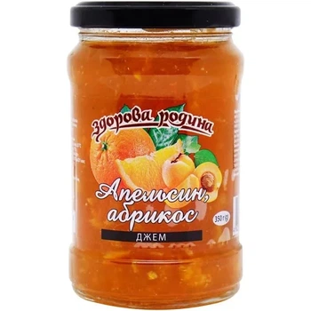 Джем апельсин-абрикос ТМ "Здоровая семья" 350 г