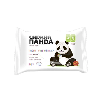Вологий туалетний папір Сніжна Панда Baby Cream 48 шт