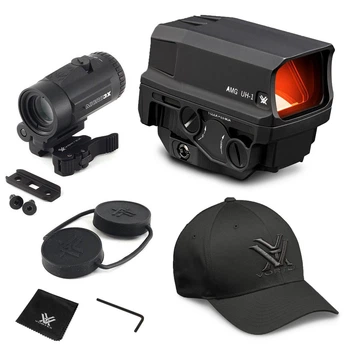 Комплект Голографический прицел Vortex AMG UH-1® GEN II+ Магнифер Vortex Micro3X Magnifier+ Подарок кепка Vortex