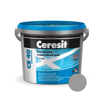 Фуга Ceresit CE 40 Aquastatic еластична 04 срібляста 2 кг