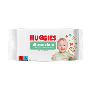 Дитячі вологі серветки Huggies OverClean 56 шт (5029053567822) (343815)