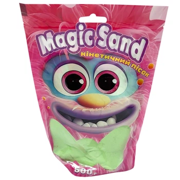Креативное творчество "Кинетический песок Magic sand" 39403-2 зеленый 500 грамм Strateg 39403-2