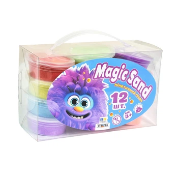 Набор кинетического песка "Magic sand" 39405, в наборе 12 штук