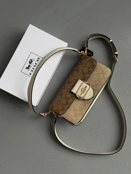 Женская сумка Coach Morgan молочный кросс боди Premium
