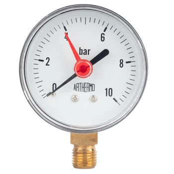 Манометр 0÷10 бар, Ø63, радіальний, 1/4" Arthermo MA003/P