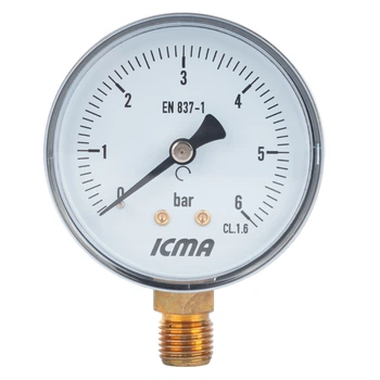 Манометр 0÷6 бар, Ø63, радиальный, 1/4" Icma 244