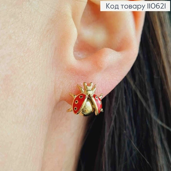Серьги гвоздики "Бедрик", лимонного цвета, размер 1см, Xuping ТТМ