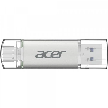 Флеш-пам'ять Acer UT300 128GB USB 3.2 Gen1 Dual Drive USB-C & USB-A метал Grey (UT300-128GB)
