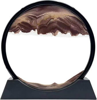 Песочная картина Moving Sandscapes 3D 18см настольная движущееся коричневый
