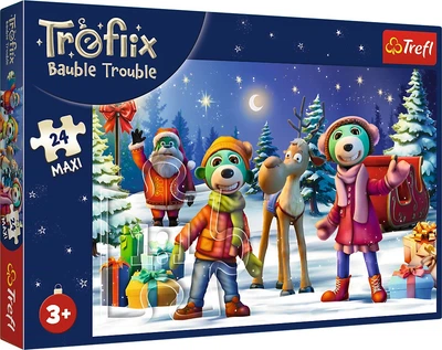 Puzzle Trefl Maxi Winter time with Trefliks Trefliki budują bałwana 24 elementy 14375 (5900511143751)