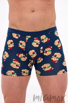 Трусы-боксеры мужские новогодние с мишками Cornette 007/83 Teddy XL Синие