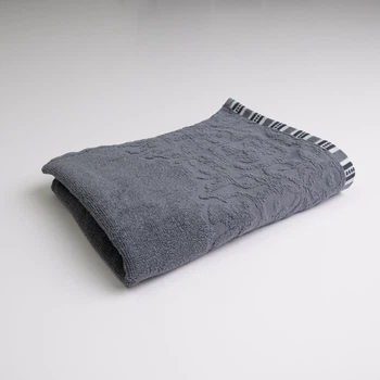 Махровое полотенце с орнаментом GM Textile 50х90см 400г/м2 (Серый)